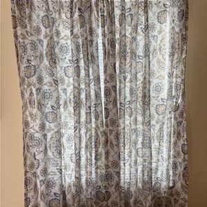 Cynthia Rowley Gray and Gold Floral Curtains